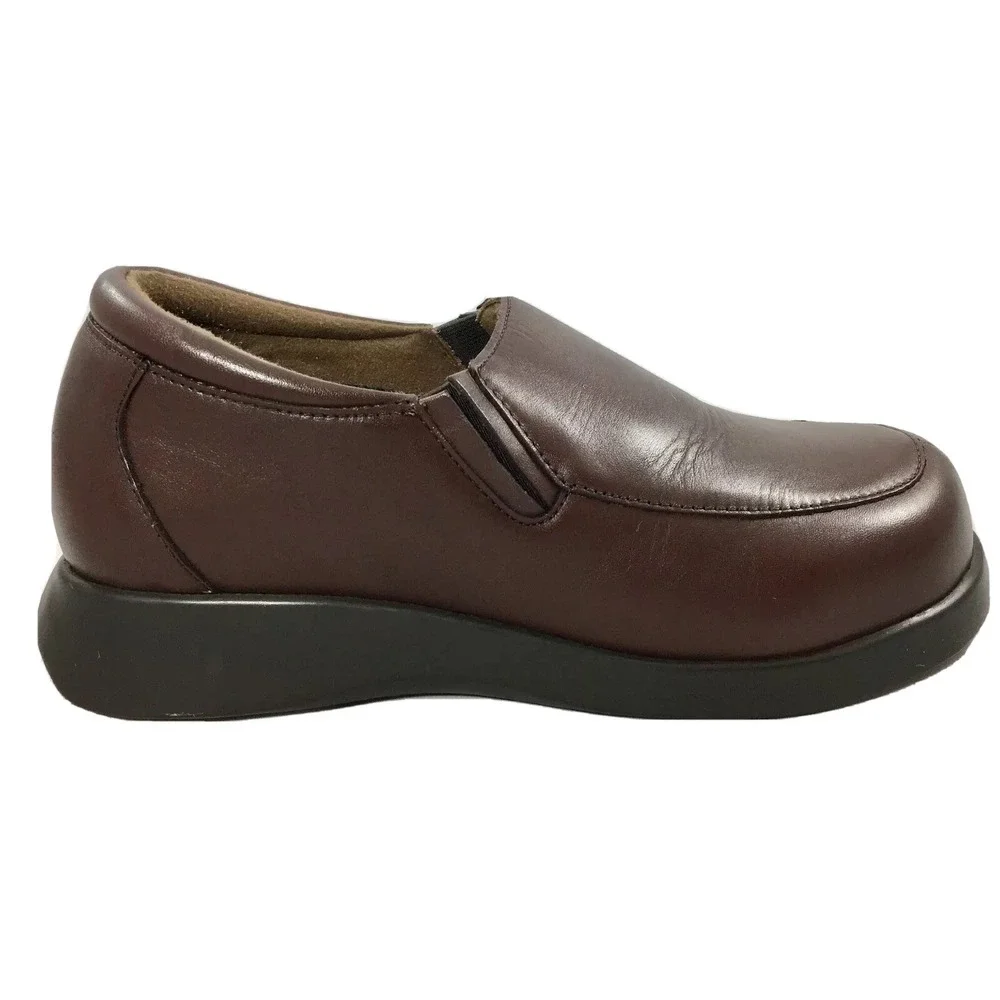 Drew Comfort Slip On Flat Shoes Jessie‎ Chestnut Brown Calf Leather Womens 6 W